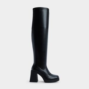 ALDO Maritza Black Platform Knee High Boots Bratz 10